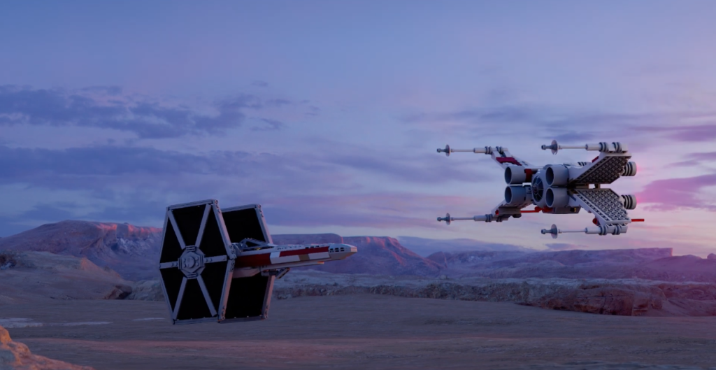 LEGO Star Wars X wing vs TIE Fighter Celebrate the Season short 6 1024x529