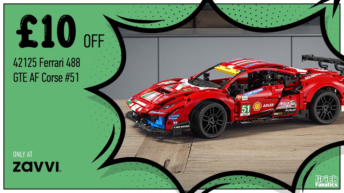 Race over to Zavvi for 6% off LEGO Technic 42125 Ferrari 488 GTE AF Corse #51